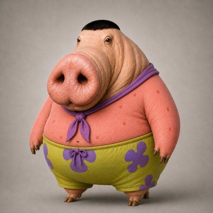 Gake in flowered shorts and a purple scarf